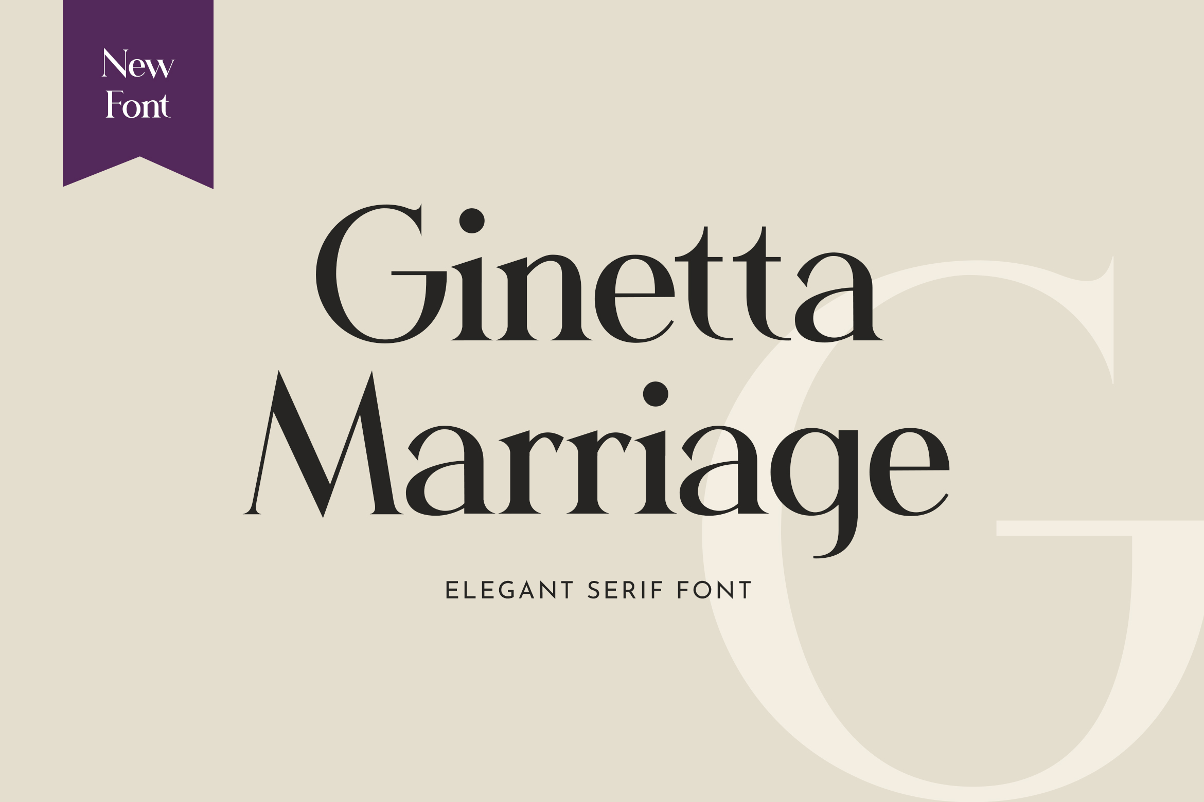 Пример шрифта Gimetta Marriage Regular